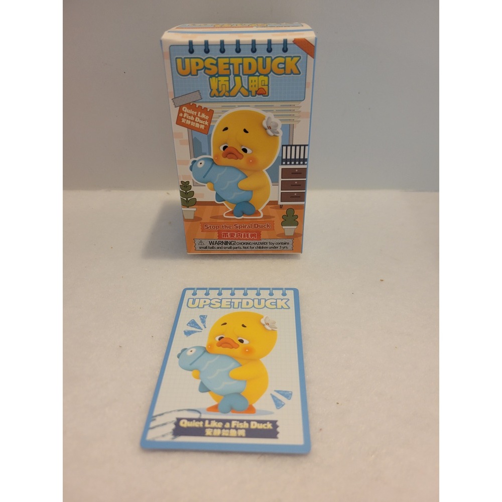 New Upset duck Stop Spiral Duck Blind Box Mini Figure- Quiet Like Fish